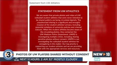 uw volleyball leaked photos|UWPD investigating after photos, video of UW。